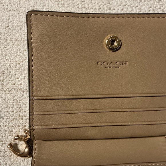 Coach Cherry Print Card Holder - Cream and Red - Picture 3 of 4